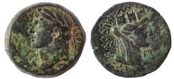 Ancient Coins - Seleucis and Pieria. Laodicea ad Mare. Domitian. AD 81-96. Æ Trihemiassaria 