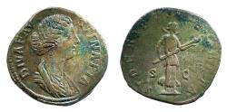 Ancient Coins - Faustina Jr, 175-180 AD. AE Sestertius. SIDERIBVS RECEPTA. 28+ year pedigree.