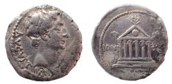 Ancient Coins - Octavian as Augustus. Ar Denarius. c. 21 BC. Rare.