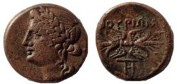 Ancient Coins - Lucania, Thourioi, c. 280-213 BC. Æ 16. Rare.