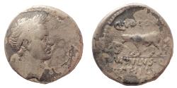 Ancient Coins - Julius Caesar 49-48 BC. Struck 40 BC. Q. Voconius Vitulus, moneyer. Rare.