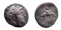 Ancient Coins - Caria, Iasos. Circa 250-190 BC. AR Hemidrachm. Rare.