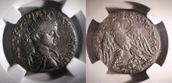 Ancient Coins - Cyrrhestica. Hierapolis. Diadumenian (AD 218). BI tetradrachm. NGC Choice XF 4/5 - 4/5