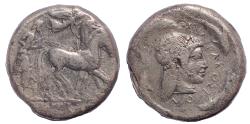 Ancient Coins - Sicily. Syracuse. Deinomenid Tyranny (485-466 BC). Ar Tetradrachm.
