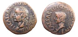 Ancient Coins - Spain, Carthago Nova. Tiberius, with Gaius (Caligula) as Caesar. AD 14-37. Æ As