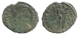 Ancient Coins - Vetranio. AD 350. Æ 19. Siscia mint. VIRTVS AVGVSTORVM