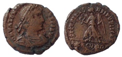 Ancient Coins - Valentinian I, AD 364-375. SECVRITAS REIPVBLICAE, RSECVNDA in exergue. Rare.