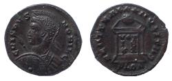 Ancient Coins - Crispus BI Nummus. London, c. AD 321-323. Rare heroic bust. EF.