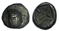 Ancient Coins - Ionia, Miletos. Late 6th-early 5th century BC. AR Diobol 
