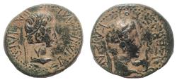 Ancient Coins - Thrace, Augustus and Rhoemetakles I, 11 BC-12 AD. Æ 23