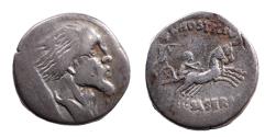 Ancient Coins - L. Hostilius Saserna AR Denarius. Rome, 48 BC. Vercingetorix. Very Rare.