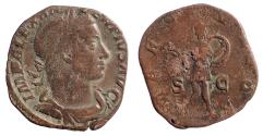 Ancient Coins - Severus Alexander, 222-235 AD. Æ Sestertius, Mars