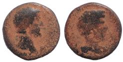 Ancient Coins - Judaea, Aelia Capitolina, Hadrian with Aelius. Ae 22. Rare.