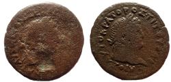 Ancient Coins - Egypt, Alexandria. Vespasian, with Titus as Caesar. AD 69-79. Æ Drachm