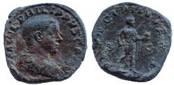 Ancient Coins - Philip II. As Caesar, AD 244-247. Æ Sestertius