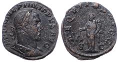 Ancient Coins - Philip I. AD 244-249. Æ Sestertius. AEQVITAS. 25+ year pedigree
