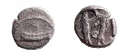Ancient Coins - Samaria AR Obol. Circa 375-333 BC.
