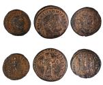 Ancient Coins - Lot of 3 coins of the tetrarchy.
