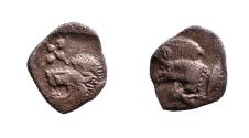 Ancient Coins - Mysia: Kyzikos, Circa 480-450 BC. AR tetartemorion