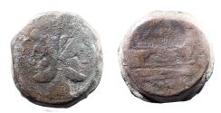 Ancient Coins - Anonymous, Rome, after 211 BC. Æ As. 50 gm.
