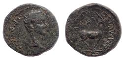 Ancient Coins - Phrygia, Apamea. Germanicus (Caesar, 15 BC-19 AD). Ae 16 Lifetime issue.