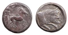 Ancient Coins - Sicily, Gela. c. 480/75-475/70 BC. AR Tetradrachm. Rare.