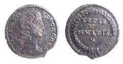 Ancient Coins - Constantius Gallus (AD 351-354). AR siliqua. Aquileia. Very Rare. NGC AU