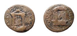 Ancient Coins - Judaea, Caesarea Panias, Diva Poppaea and Diva Claudia. Died AD 65 and AD 63. Æ 20. Rare.