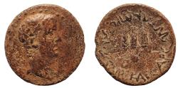 Ancient Coins - Cilicia, Anazarbus, Tiberius, AD 14-37. Ae 18. One of 4 known.