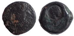 Ancient Coins - Sicily, Tetras, Akragas, c. 420-406 BC; AE 23 