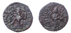 Ancient Coins - India, Kushan Empire. Kanishka I. Circa AD 127-151. CU Drachm. Ex CNG Triton XXV