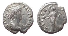 Ancient Coins - Diva Faustina Senior. Died AD 140/1. AR Denarius