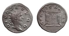 Ancient Coins - Divus Septimius Severus, died Feb. 4, 211. Ar Antoninianus, AD 251. Rare.