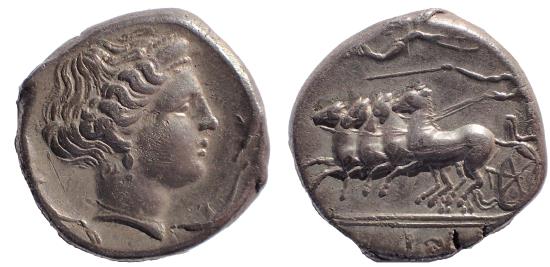 Ancient Coins - Sicily, Siculo-Punic AR Tetradrachm. Panormos (as Ziz), c. 370-360 BC. 32+ year pedigree. Ex NFA. Rare.
