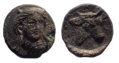 Ancient Coins - Aiolis. Larisa Phrikonis circa 400-300 BC. Æ 10. Very rare.
