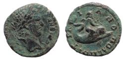 Ancient Coins - Thrace, Trajanopolis, Caracalla AD 198-217. Æ 17. Eros riding dolphin.