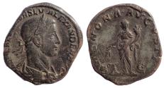 Ancient Coins - Severus Alexander, 222-235 AD. Æ Sestertius. Annona.