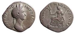 Ancient Coins - Plotina (AD 105-123), Ar Denarius. Very Rare.