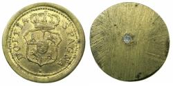 World Coins - ITALY.MILAN? Late 18th cent. Brass weight for Spanish gold 8 Escudos.