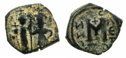 Ancient Coins - PESUDO BYZANTINE.7th Cent AD.AE.Follis. Imitative after Heraclian dynasty. Emperor in military garb.