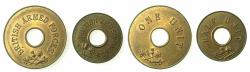World Coins - CYPRUS.British Armed Forces.AE.Unit and Half unit.N.D.  Ex J.R Ford Collection