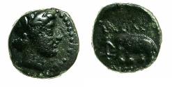 Ancient Coins - SYRIA.SELEUCID EMPIRE.Antiochus III 223-187 BC.AE.11.6mm. Mint of ANTIOCH.  Elephant.