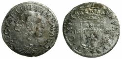 World Coins - ITALY.TUSCANY.FOSDINOVO.Maria Maddalena Centurioni Malaspina 1663-1669.AR.Luigino 1666