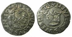 World Coins - SILESIA, under HUNGARY.Louis II of Hungary AD 1516-1526.AR.1/2 Groschen. 1524