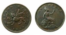 World Coins - GREECE.IONION ISLANDS, under Bristish Administration.AE.1 Lepton 1835 dot. Flan 16.2mm