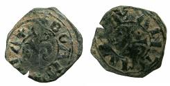 World Coins - CRUSADER STATES.ANTIOCH.Bohemond III or IV circa 1149-1223.AE.Fraction ( Pougeoise ).Type 4. 'flipped' strike.