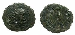 Ancient Coins - Barbarous radiate late 3rd - 4th cent AD. AE.'Antoninianus' imitating Tetricus I or II. 13mm.