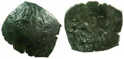 Ancient Coins - BYZANTINE EMPIRE.Michael VIII alone AD 1261-1272.AE.Trachy.Class XXV.Mint of CONSTANTINOPLE.