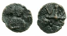 World Coins - ITALY SALERNO.APULIA, Dukedom. William AD1111-1127.AE.Follaro. Reduced weight struck circa 1119-1127. Saint Mathew