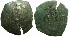 Ancient Coins - BYZANTINE EMPIRE.Michael VIII AD 1258/9-1282.AE.Trachy.Class XXVI~#~.The Archangel Michael.